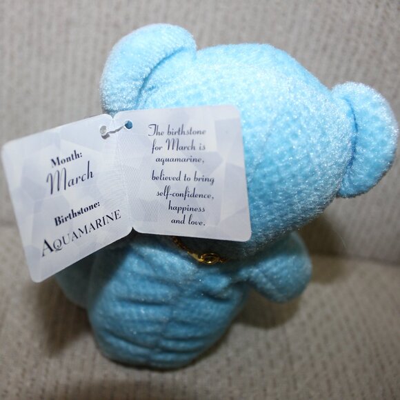 3/$55❤️1980s vintage Russ Bears Of The Month March Aquamarine Pendant Birthstone - Picture 7 of 13